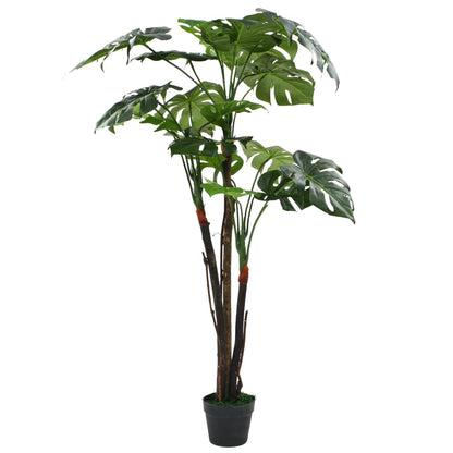 Monstera Pianta Artificiale con Vaso 130 cm Verde