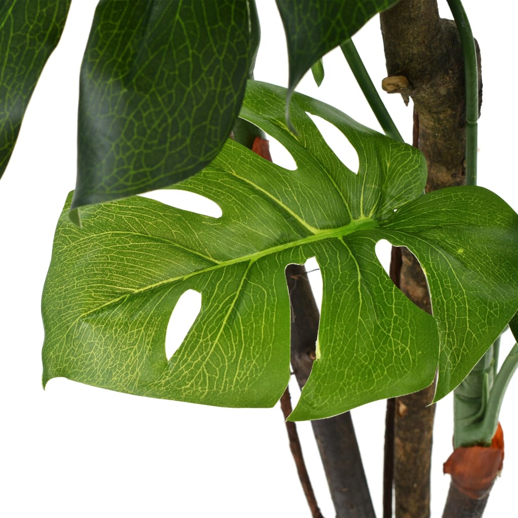 Monstera Pianta Artificiale con Vaso 130 cm Verde