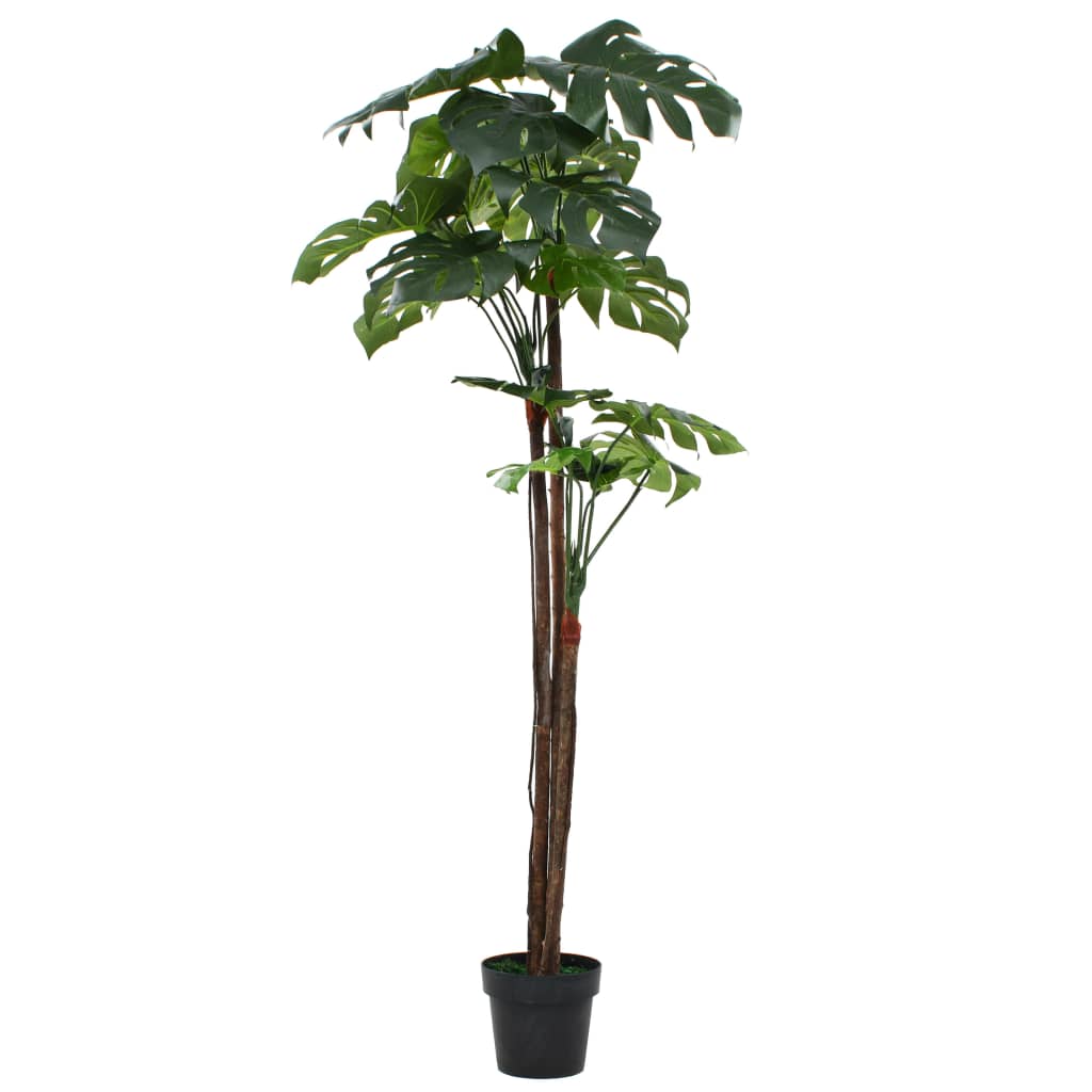 Pianta Artificiale di Monstera con Vaso 70 cm Verde