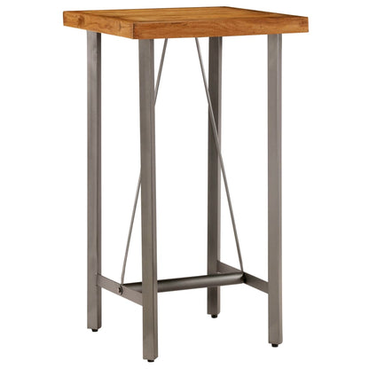 Tavolo da Bar in Teak Massello di Recupero 60x60x107 cm