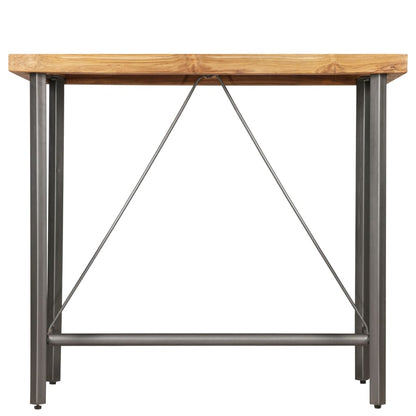 Tavolo da Bar in Teak Massello di Recupero 120x58x106 cm