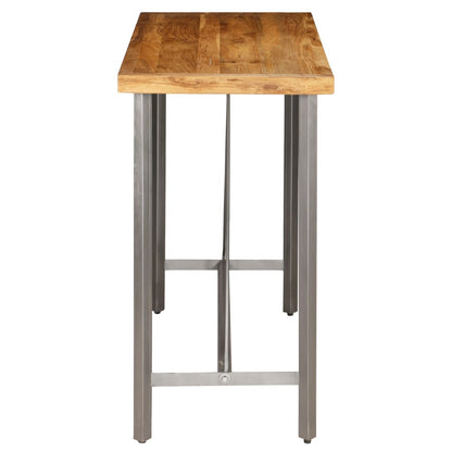 Tavolo da Bar in Teak Massello di Recupero 120x58x106 cm
