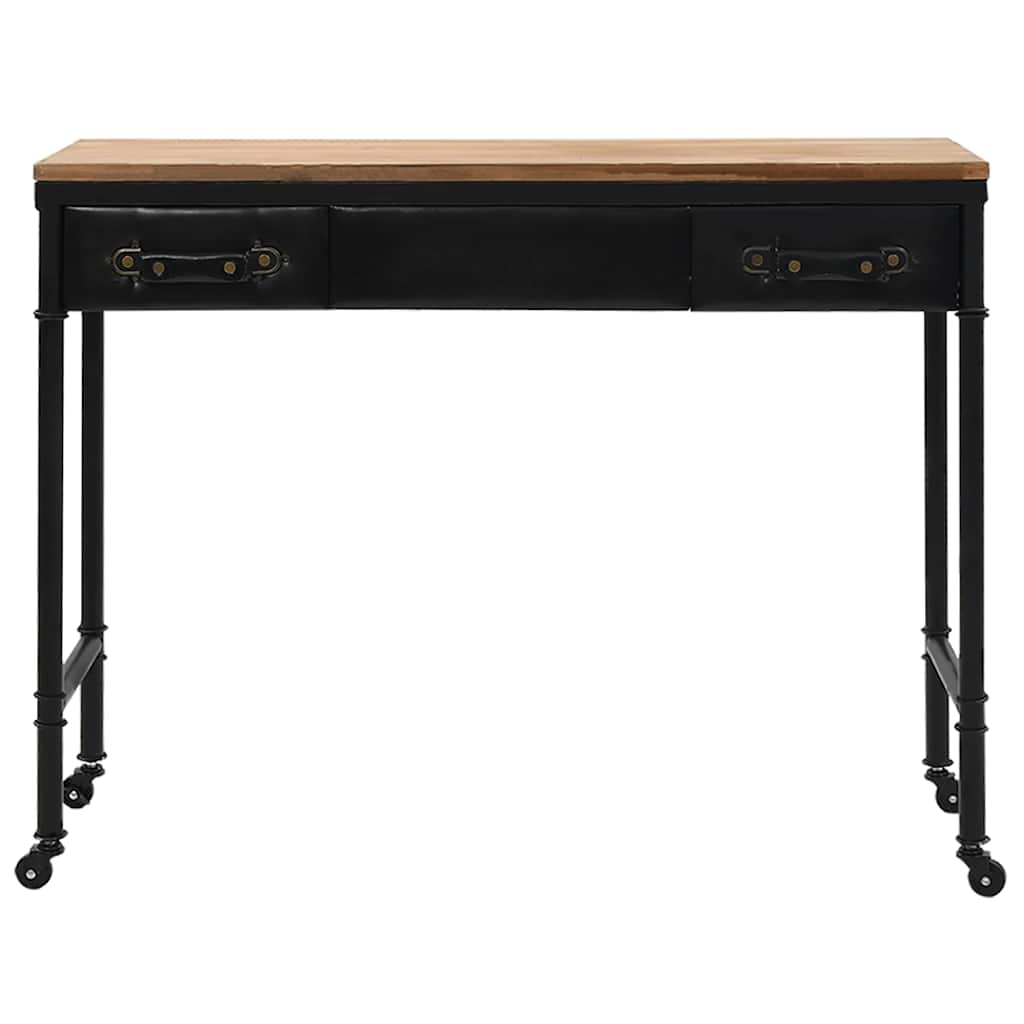 Tavolo Consolle in MDF e Legno di Abete 100x33,5x80 cm