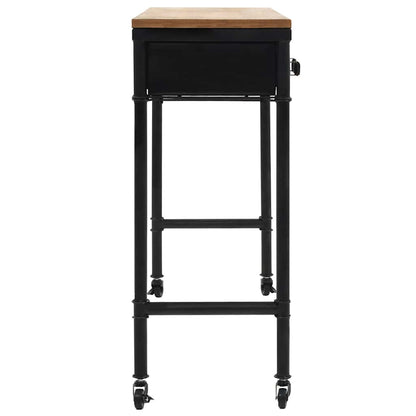 Tavolo Consolle in MDF e Legno di Abete 100x33,5x80 cm