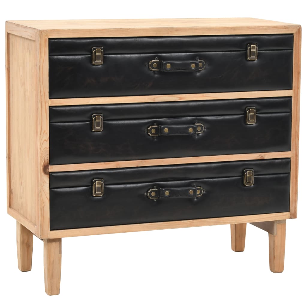 Cassettiera in Legno Massello di Abete 80x36x75 cm