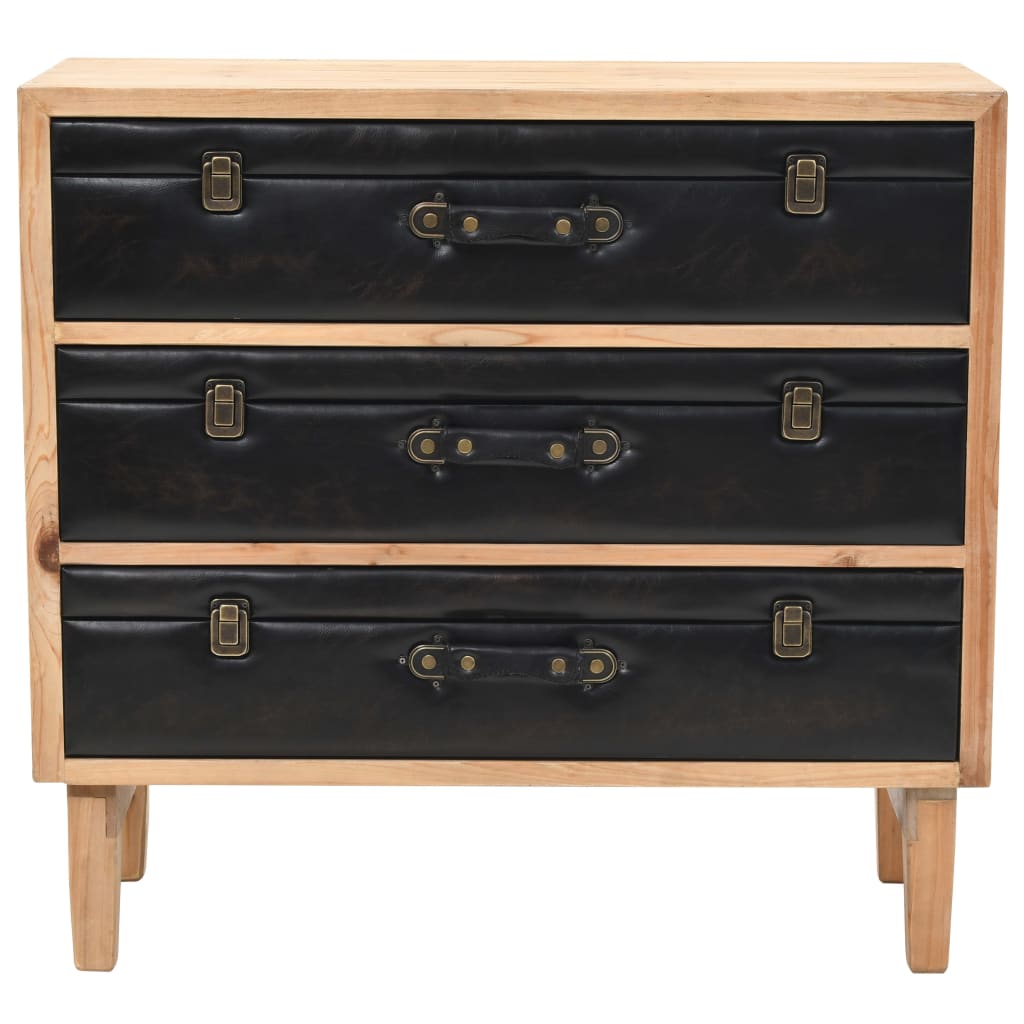 Cassettiera in Legno Massello di Abete 80x36x75 cm