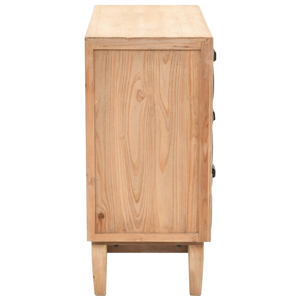 Cassettiera in Legno Massello di Abete 80x36x75 cm