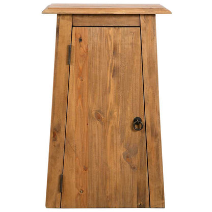 Mobile da Bagno a Parete in Legno Massello di Pino 42x23x70 cm