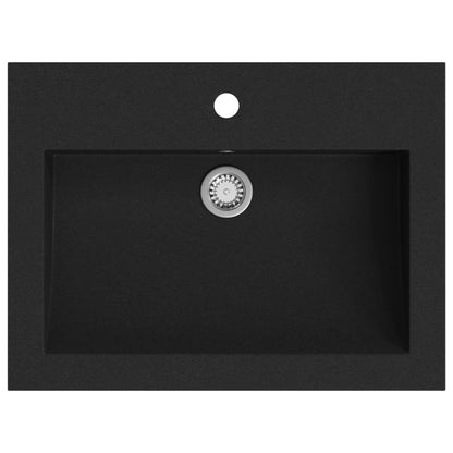 Lavandino in Granito 600x450x120 mm Nero