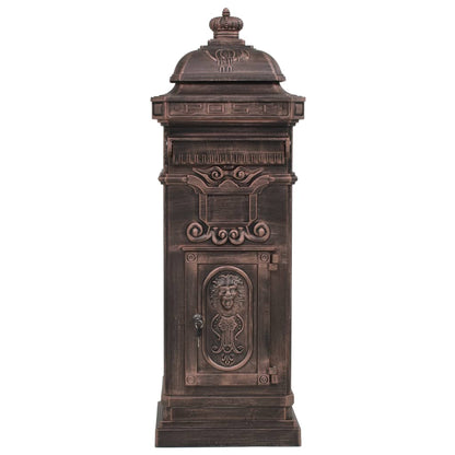 Cassetta della Posta in Alluminio Inossidabile Vintage Bronzo