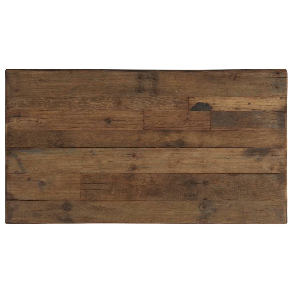 Tavolino Opium in Legno di Recupero e Acciaio 110x60x35cm