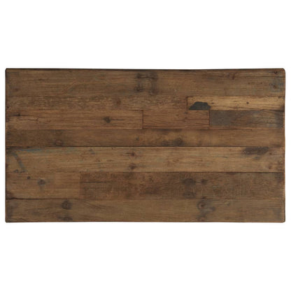 Tavolino Opium in Legno di Recupero e Acciaio 110x60x35cm