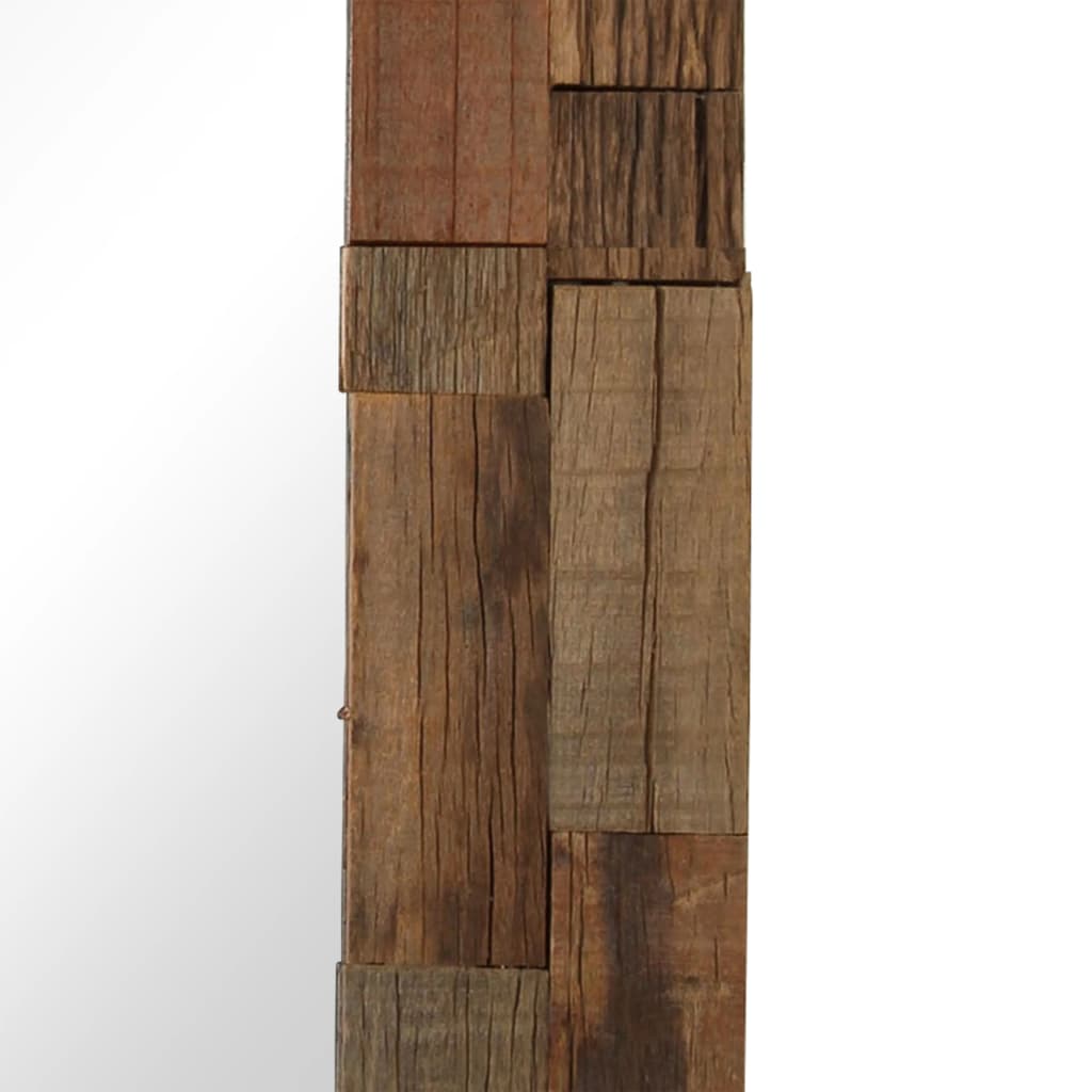 Specchio in Legno Massello di Recupero 50x80 cm