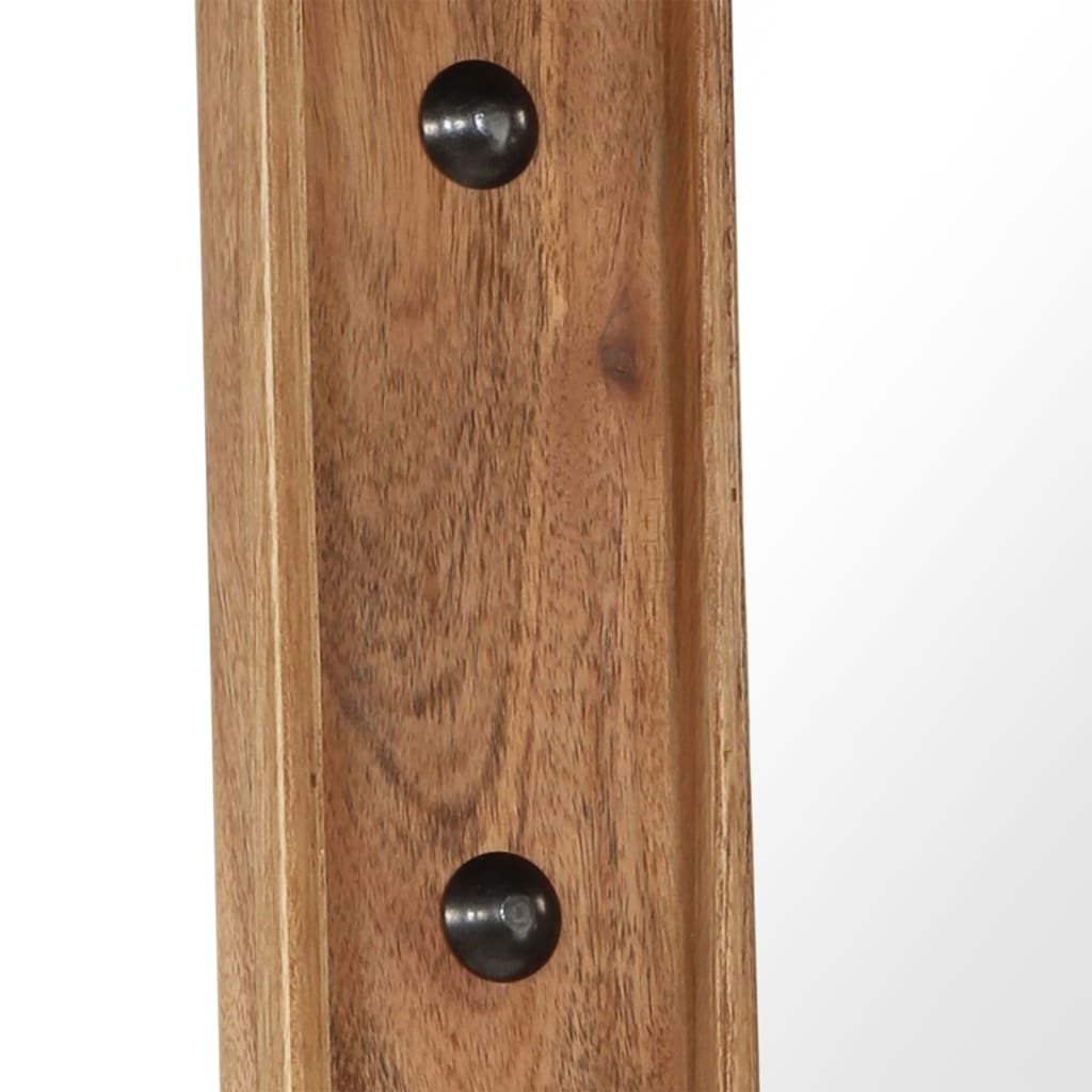 Specchio in Legno Massello di Acacia 50x50 cm