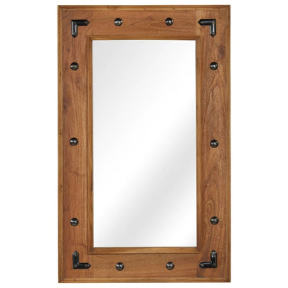 Specchio in Legno Massello di Acacia 50x80 cm