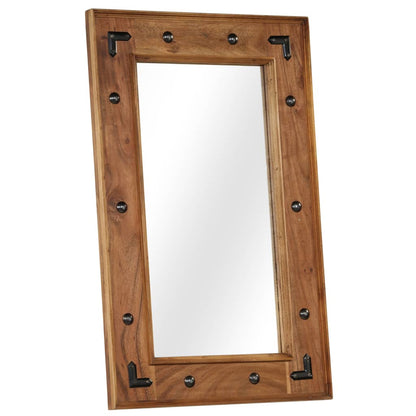 Specchio in Legno Massello di Acacia 50x80 cm