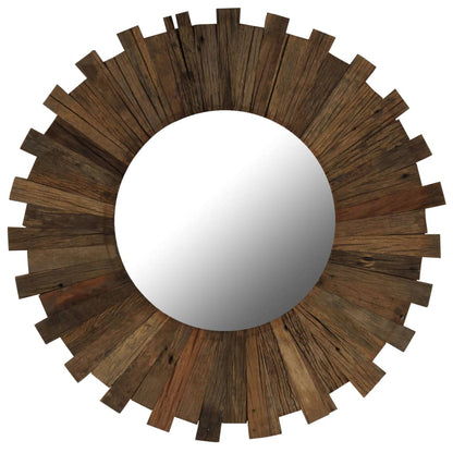 Specchio da Parete in Legno Massello di Recupero 70 cm