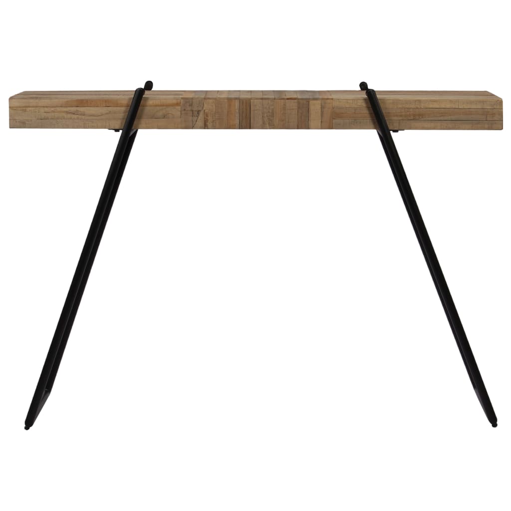 Tavolo Consolle in Legno di Teak di Recupero 120x35x81 cm