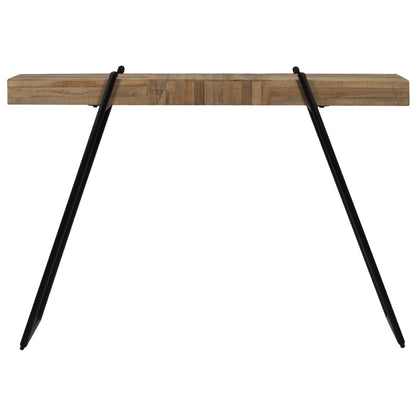 Tavolo Consolle in Legno di Teak di Recupero 120x35x81 cm