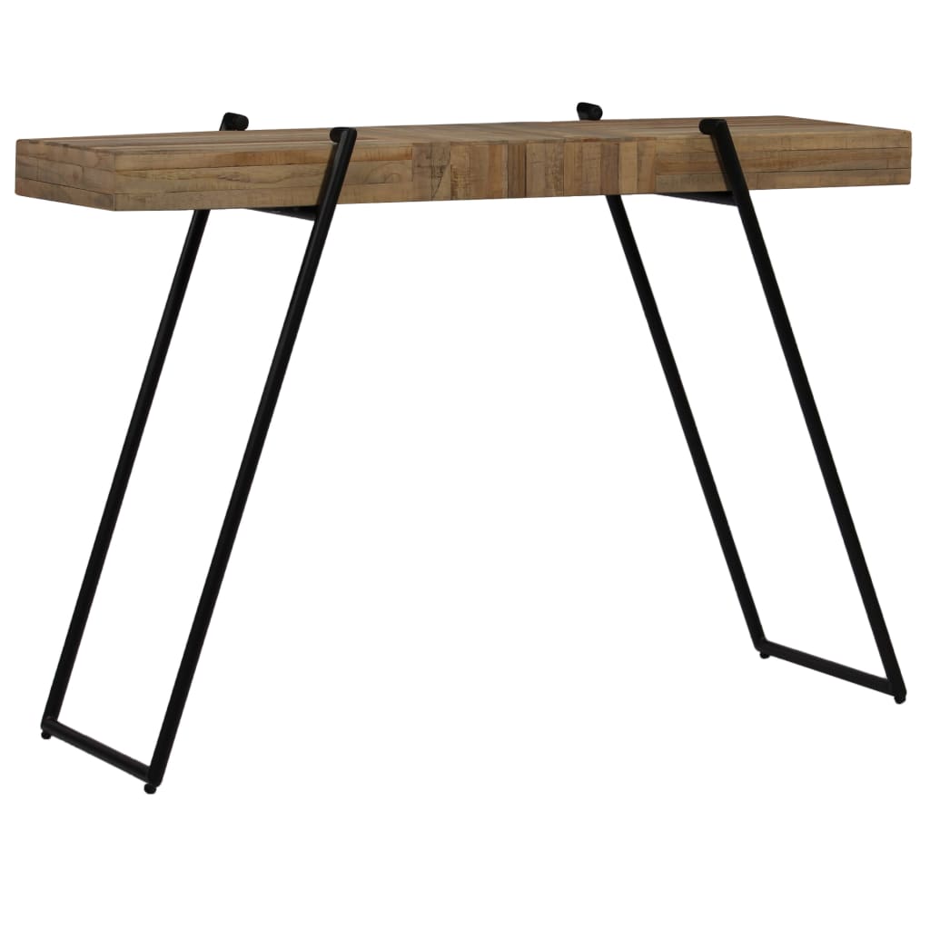 Tavolo Consolle in Legno di Teak di Recupero 120x35x81 cm