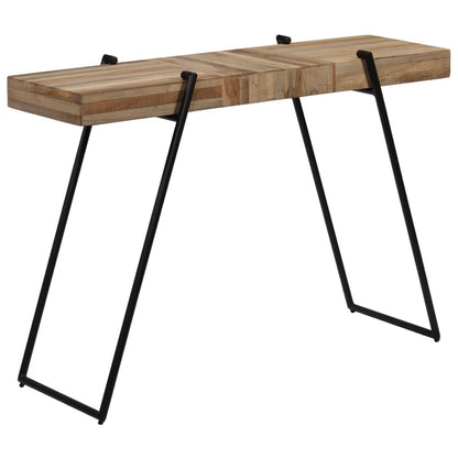 Tavolo Consolle in Legno di Teak di Recupero 120x35x81 cm