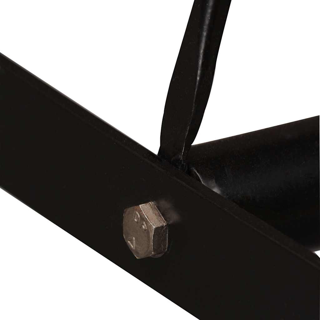 Set da Bar 5 pz in Legno Massello di Acacia e Vera Pelle