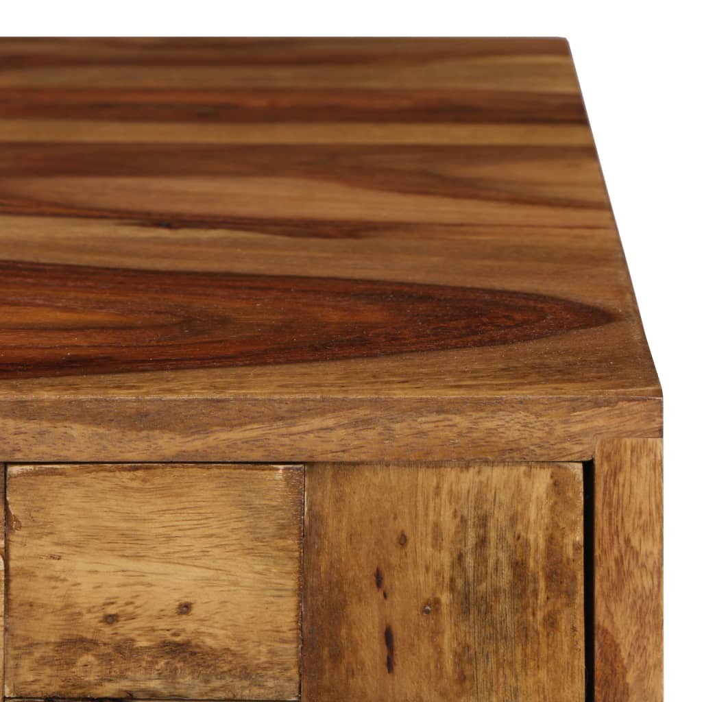 Tavolino da CaffÃƒÂ¨ Legno Massello con Finitura Ambra 110x50x37cm