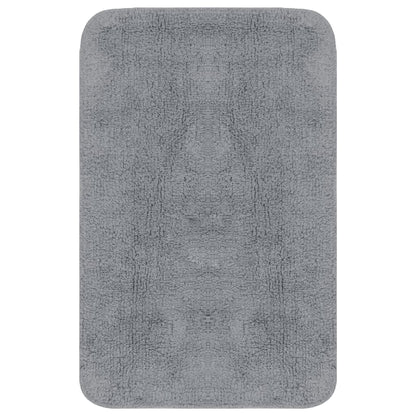 Set Tappetini per Bagno 3 pz in Tessuto Grigio