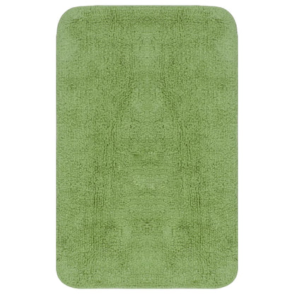 Set Tappetini per Bagno 3 pz in Tessuto Verde