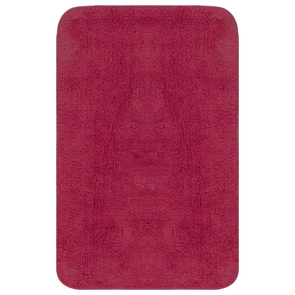 Set Tappetini per Bagno 3 pz in Tessuto Fucsia