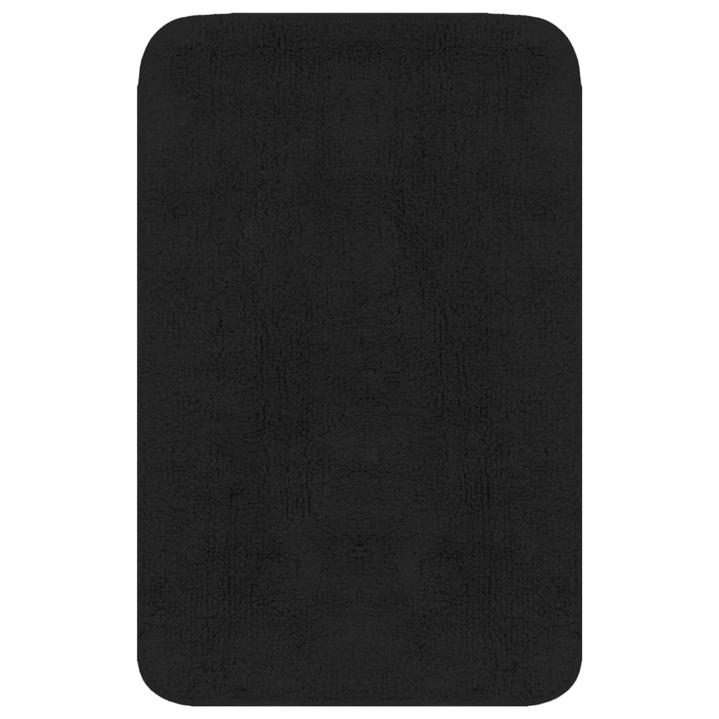 Set Tappetini per Bagno 2 pz in Tessuto Antracite