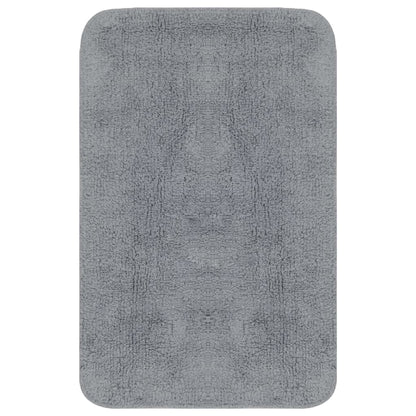 Set Tappetini per Bagno 2 pz in Tessuto Grigio