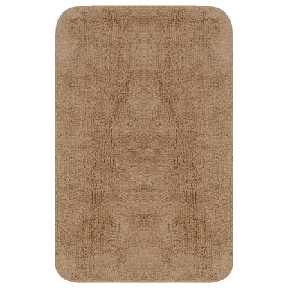 Set Tappetini per Bagno 2 pz in Tessuto Beige