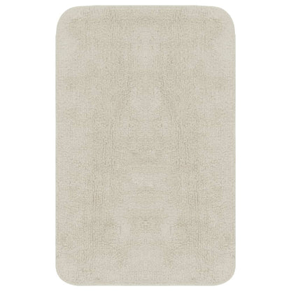 Set Tappetini per Bagno 2 pz in Tessuto Bianco