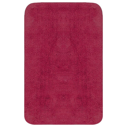 Set Tappetini per Bagno 2 pz in Tessuto Fucsia