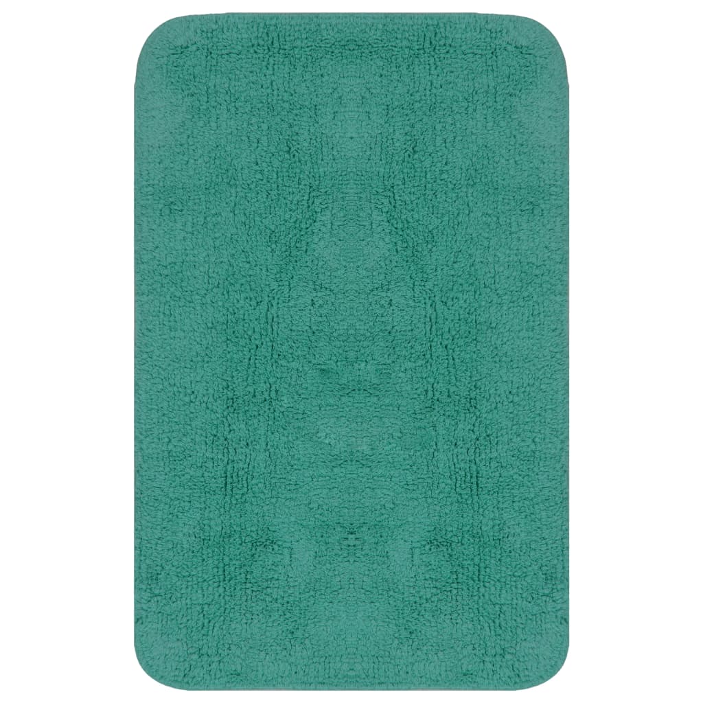 Set Tappetini per Bagno 2 pz in Tessuto Turchese
