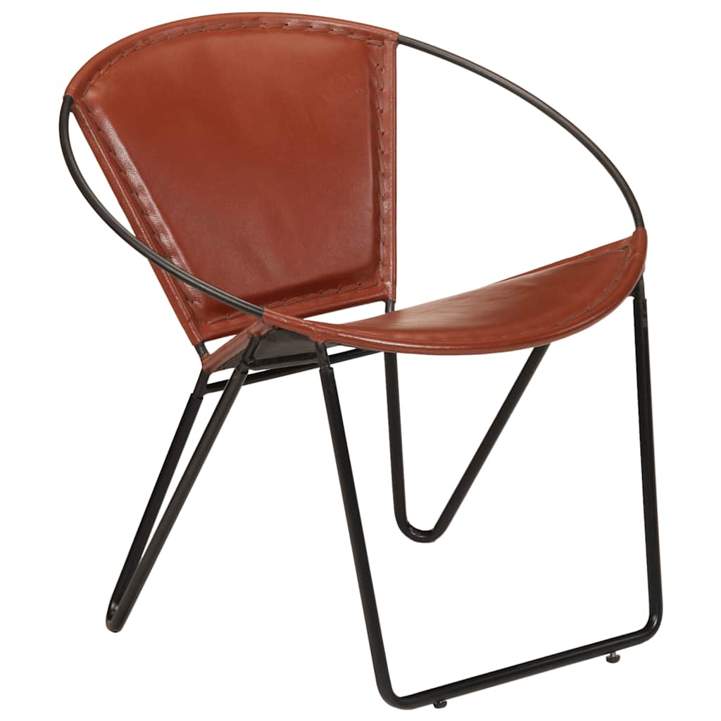 Sedia Marrone in Vera Pelle