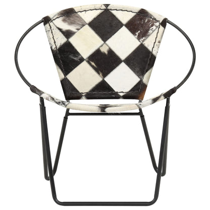 Sedia a Diamante Nera in Vera Pelle