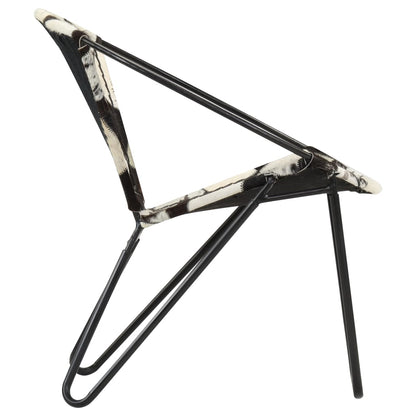 Sedia a Diamante Nera in Vera Pelle