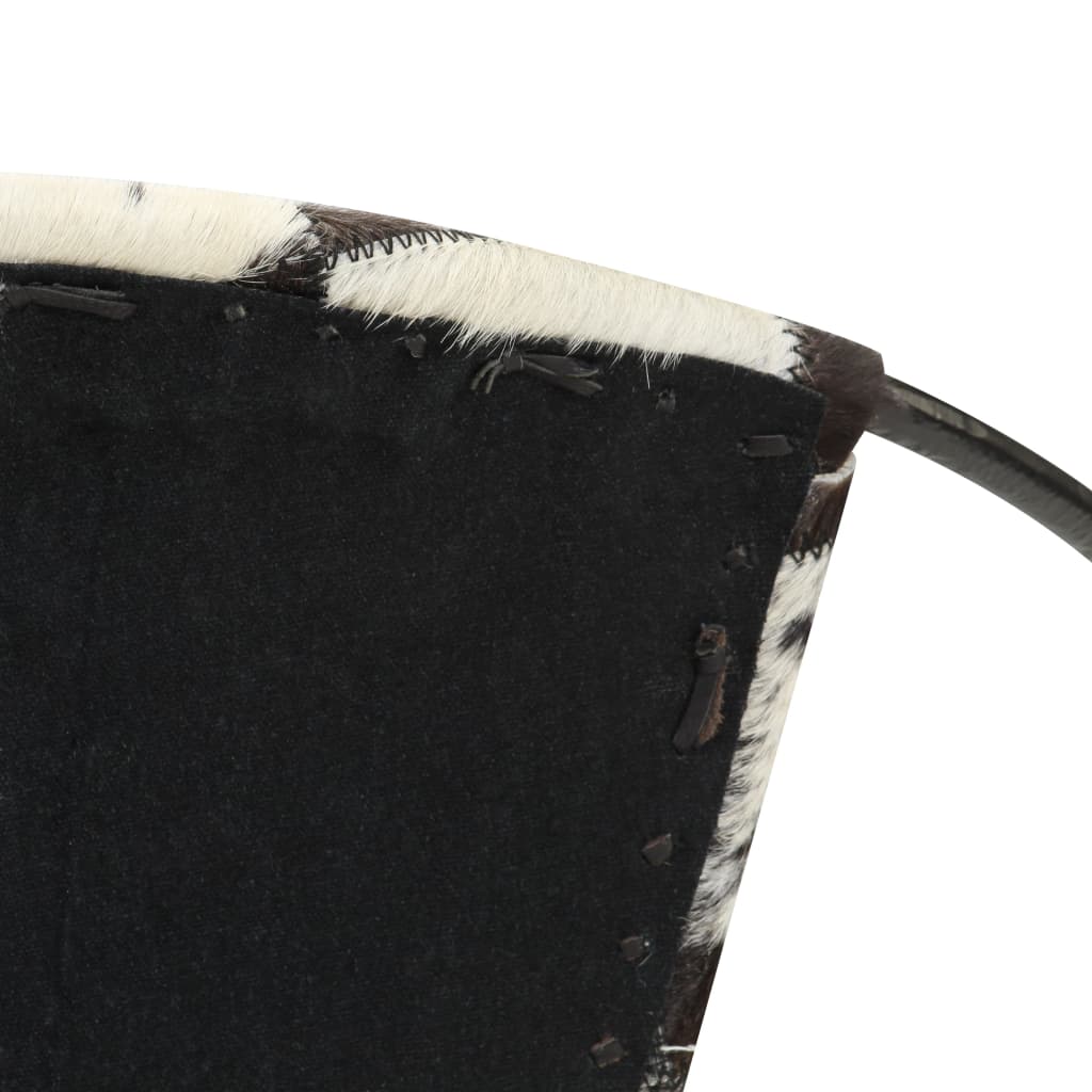 Sedia a Diamante Nera in Vera Pelle