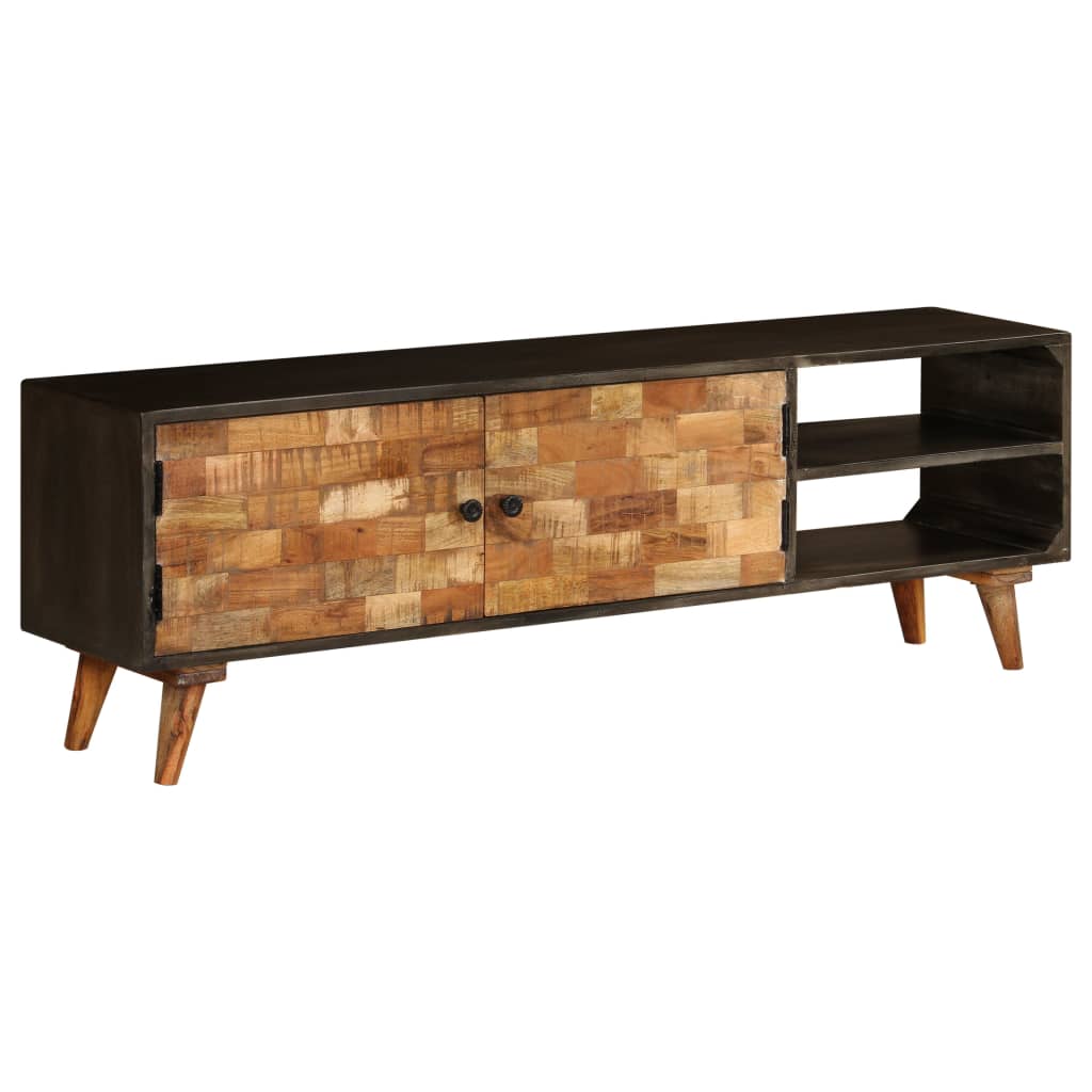 Mobile Porta TV in Legno Massello di Mango 140x30x45 cm
