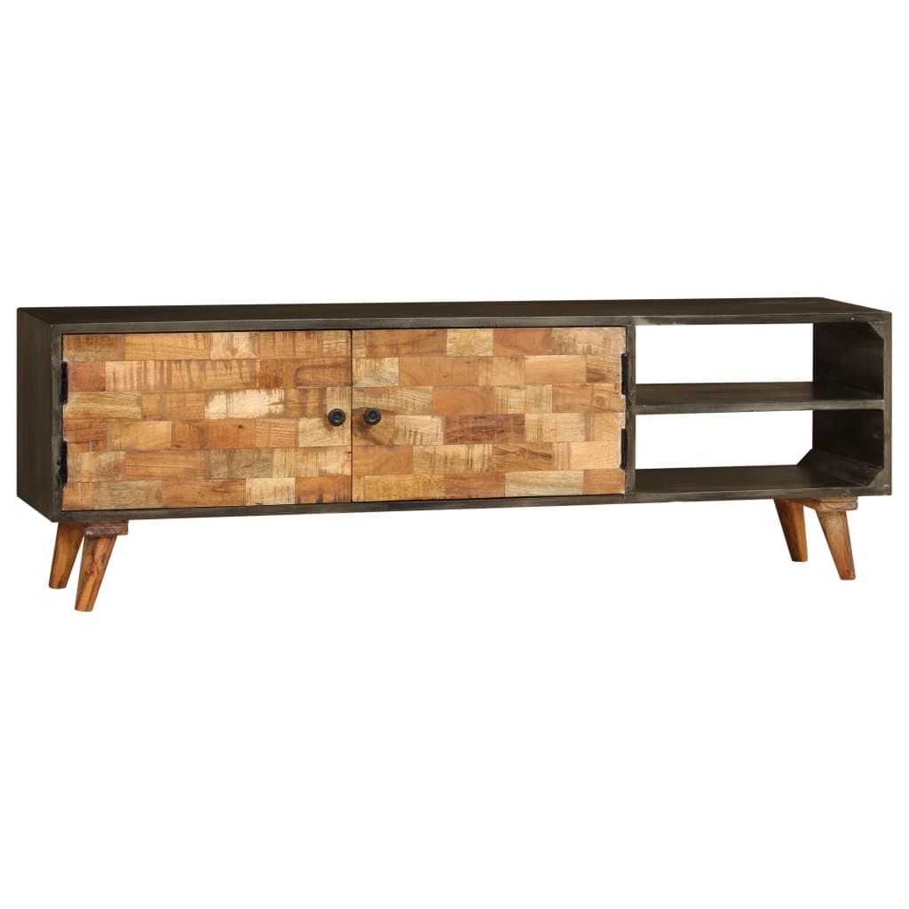Mobile Porta TV in Legno Massello di Mango 140x30x45 cm
