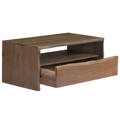 Tavolino da CaffÃ¨ in Legno Massello di Acacia 90x50x40cm Grigio