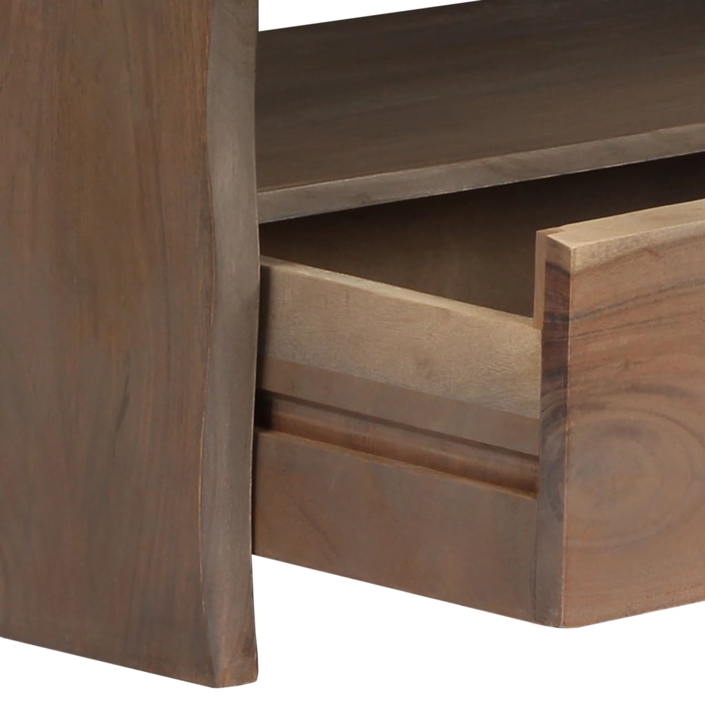 Tavolino da CaffÃ¨ in Legno Massello di Acacia 90x50x40cm Grigio