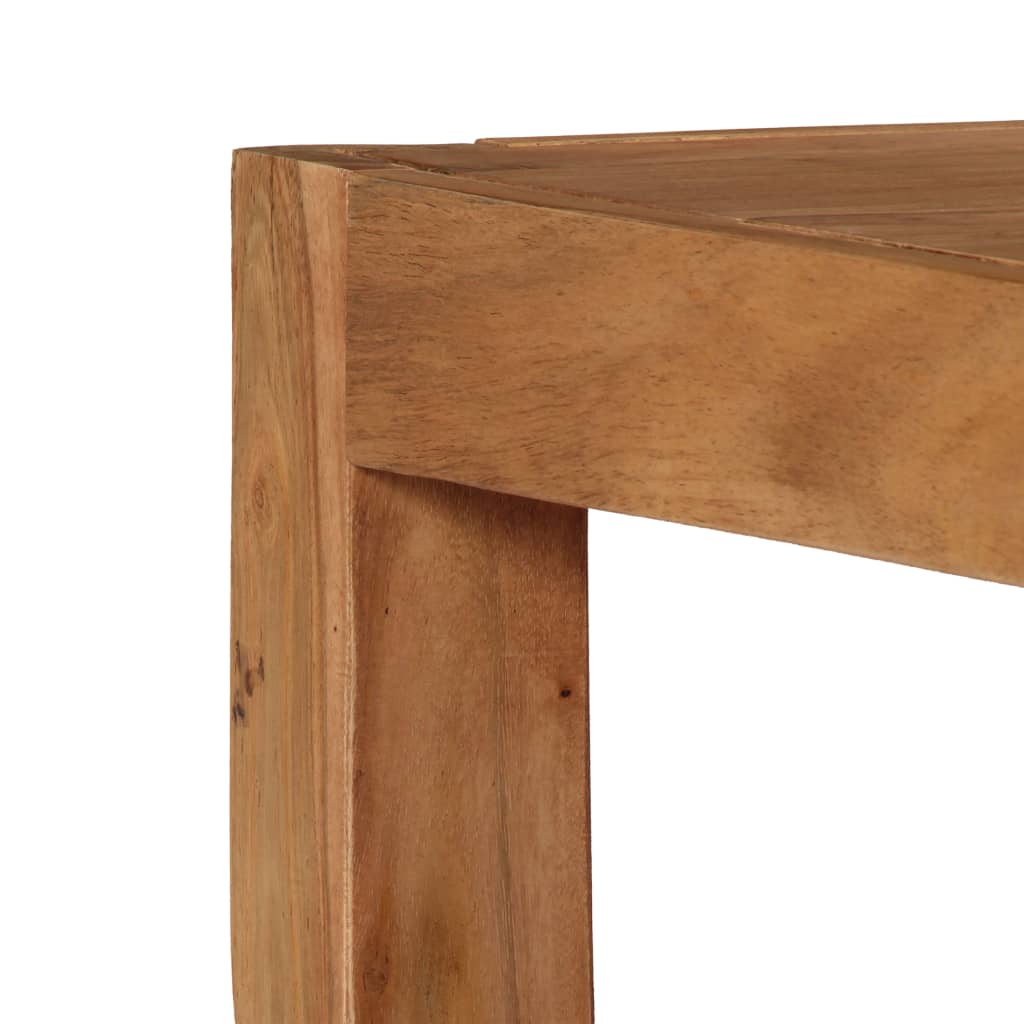 Tavolino da Salotto in Massello di Acacia 80x80x41 cm Marrone