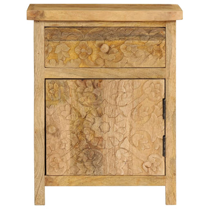 Comodino in Legno Massello di Mango 40x30x50 cm