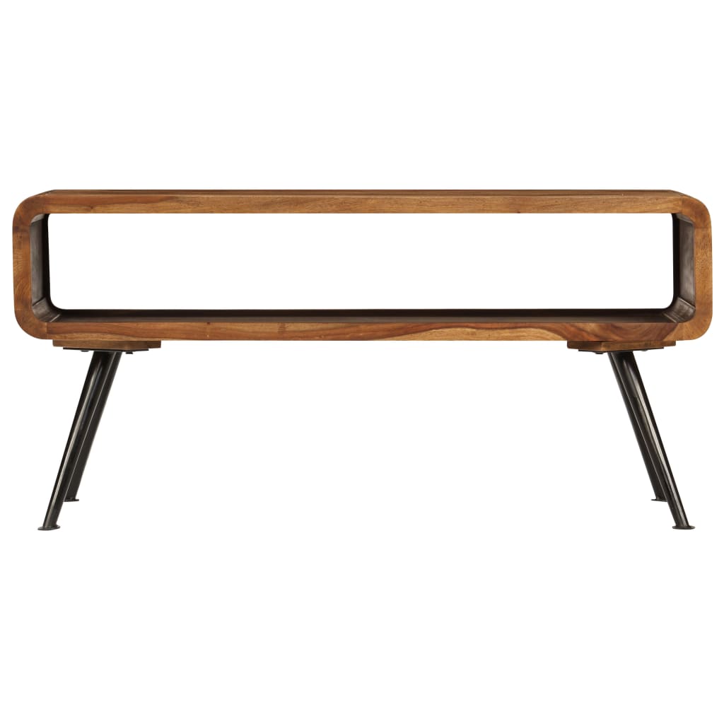 Tavolino da Salotto in Legno Massello di Sheesham 95x40x45 cm