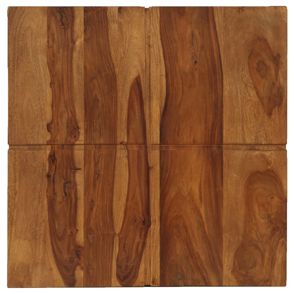 Tavolino da Salotto 80x80x30 cm in Legno Massello di Acacia