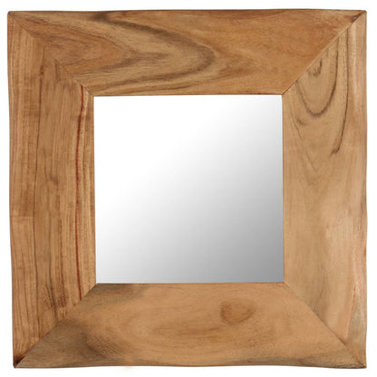 Specchio Cosmetico in Legno Massello di Acacia 50x50 cm