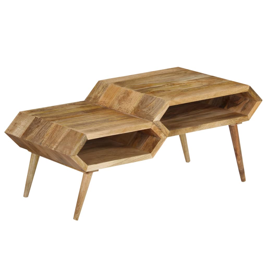 Tavolino da Salotto in Legno Massello di Mango 104x50x45 cm